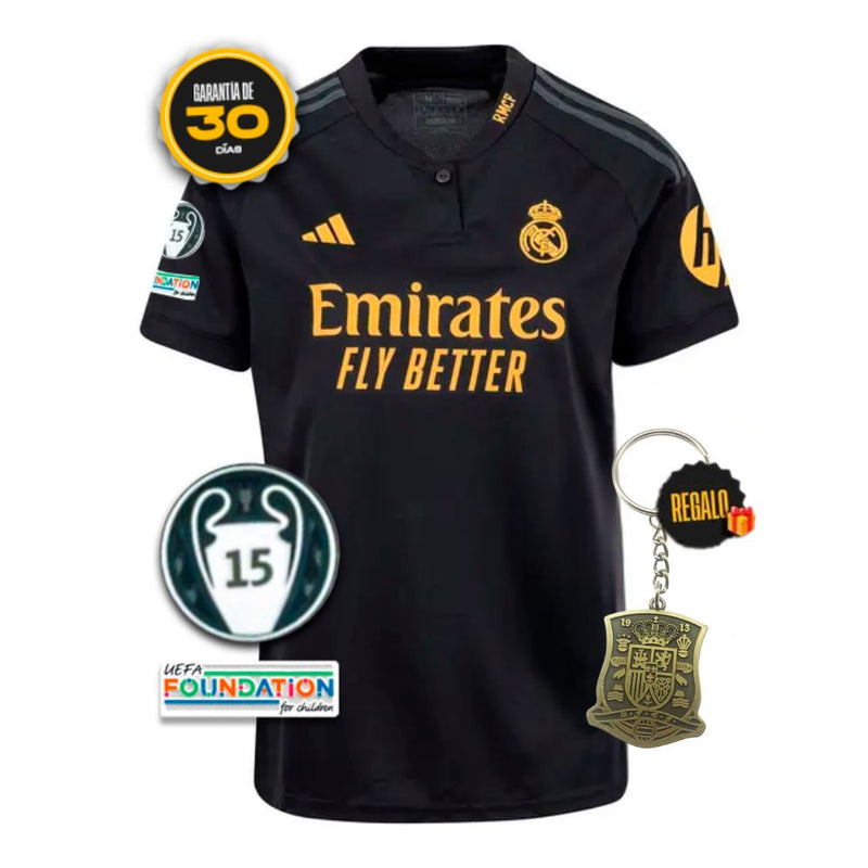 Camiseta Real Madrid Hombre Tercera Equipación 23/24 Negra