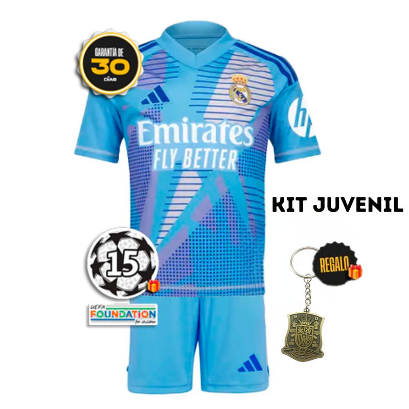 Conjunto Real Madrid Niños Portero Primera Equipación 24/25