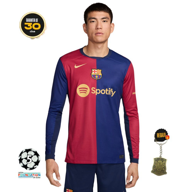 Camiseta Barcelona Hombre Primera Equipación 24/25 Manga Larga