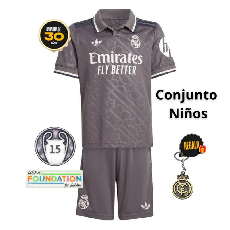 Conjunto Real Madrid Niños Tercera Equipación 24/25